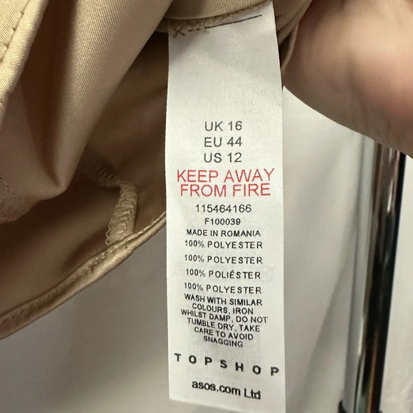 Topshop Satin Corset Cut Out Top Gold Size 12 NWOT - Picture 5 of 6